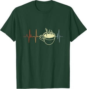 Heartbeat Coffee T-Shirt - T-Shirt | Forest