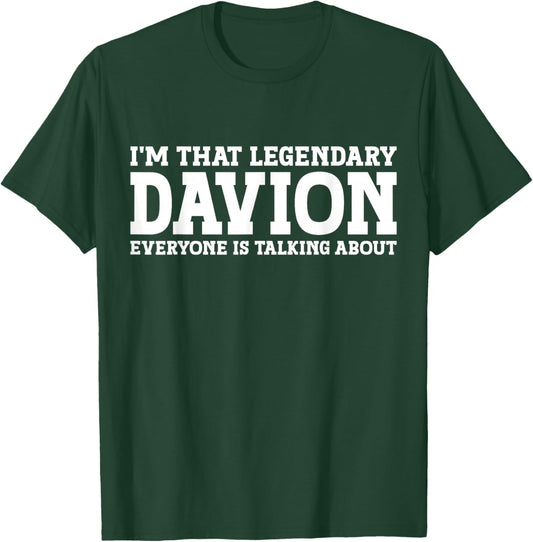 Davion Personal Name Funny Davion T-Shirt - T-Shirt | Forest