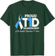 Proud T1D Grandparent Of Grandson Diabetes Awareness Gift T-Shirt - T-Shirt | Forest
