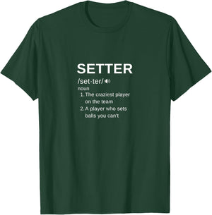 Funny Teen Girls Volleyball Setter Graphic T-Shirt - T-Shirt | Forest