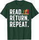 Cool Librarian Art Women Bookaholic School Library T-Shirt - T-Shirt | Forest
