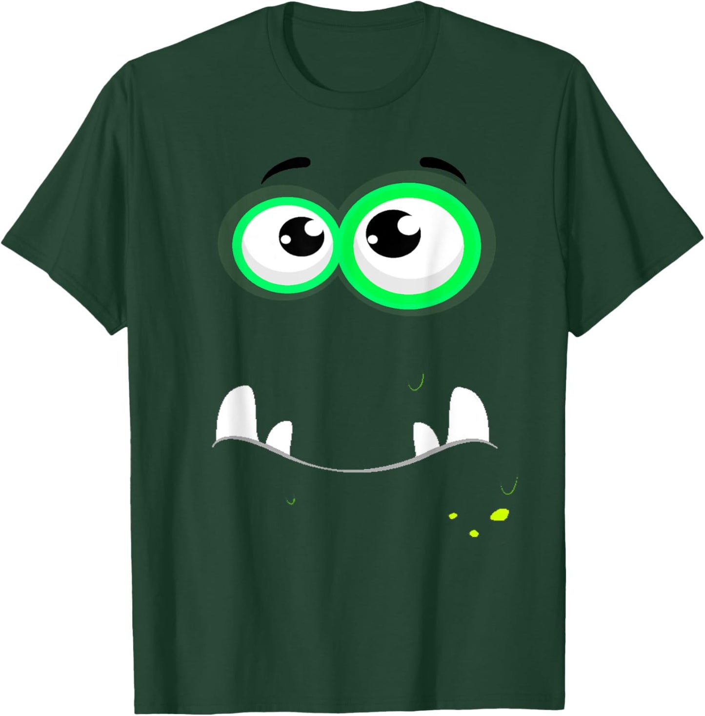 Funny Scary Monster Eyeball Face Easy Christma Costume Cute T-Shirt - T-Shirt | Forest