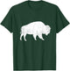 Distressed Bison Silhouette Buffalo Lover Animal T-Shirt - T-Shirt | Forest
