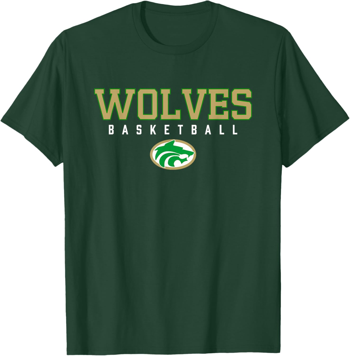 Buford Wolves Logo Basketball HS T-Shirt - T-Shirt | Forest