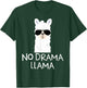 No Drama Llama Alpaca with Sunglasses Llama Lovers Gift T-Shirt - T-Shirt | Forest