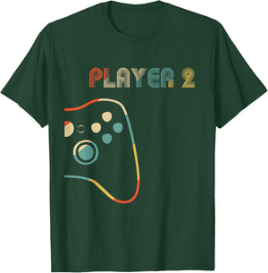 Matching Gamer Couple Player 1 Player 2 T-Shirt - T-Shirt | Forest