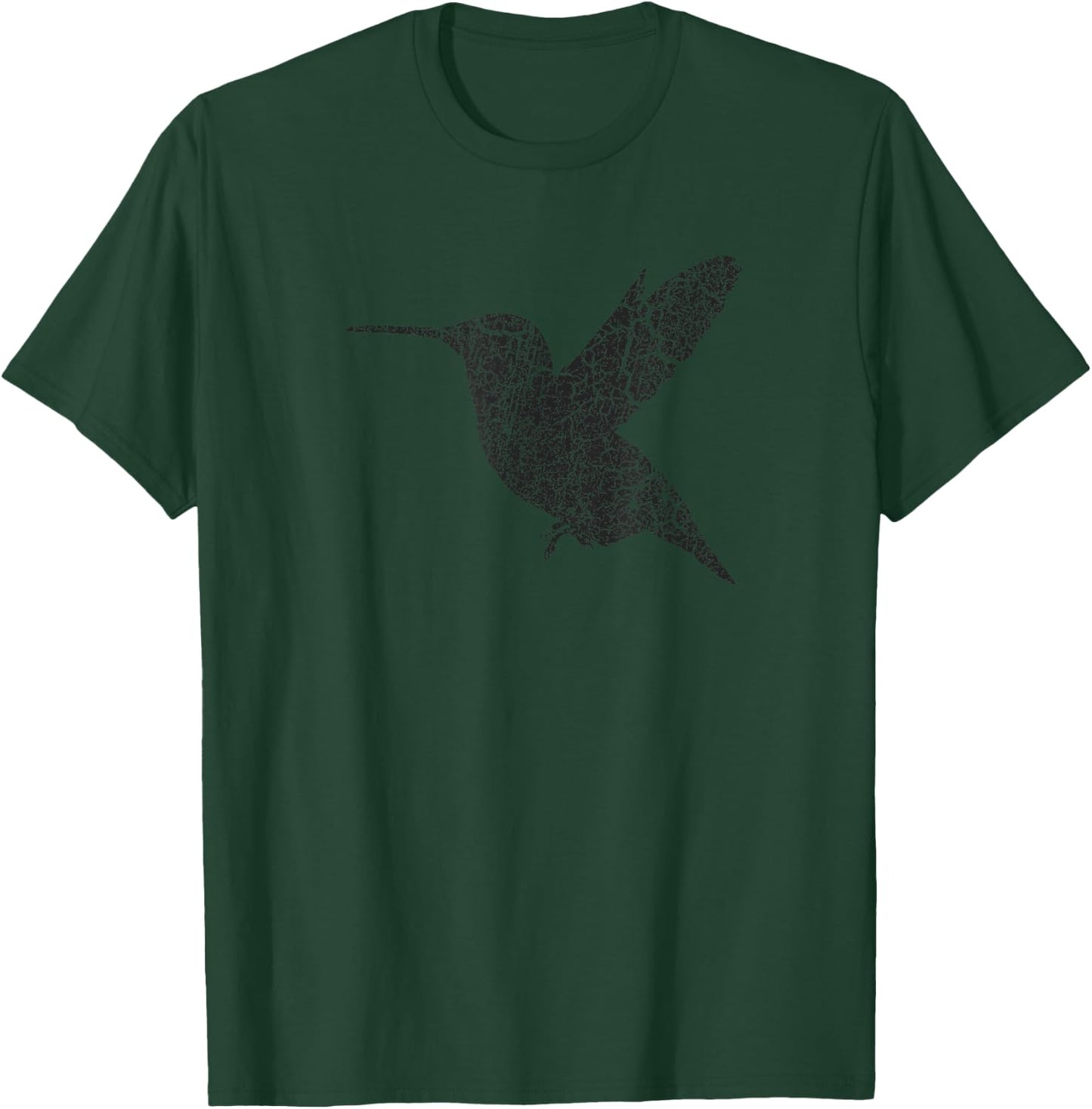 Hummingbird Distressed Print - Vintage Hummingbird T-Shirt - T-Shirt | Forest