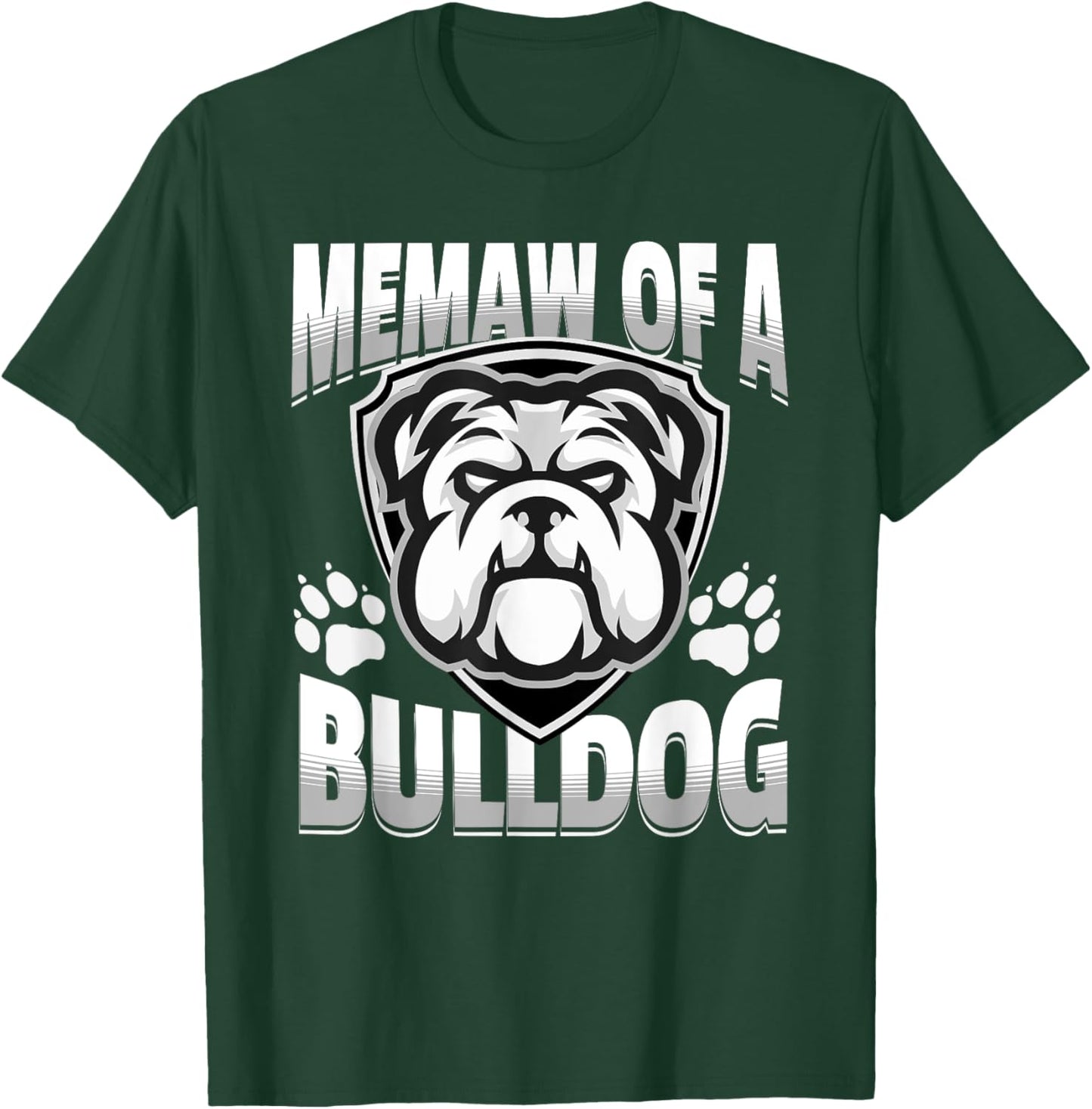 Memaw of a Bulldog Game Mascot Day - Matching Team Color Women Kids T-Shirt - T-Shirt | Forest