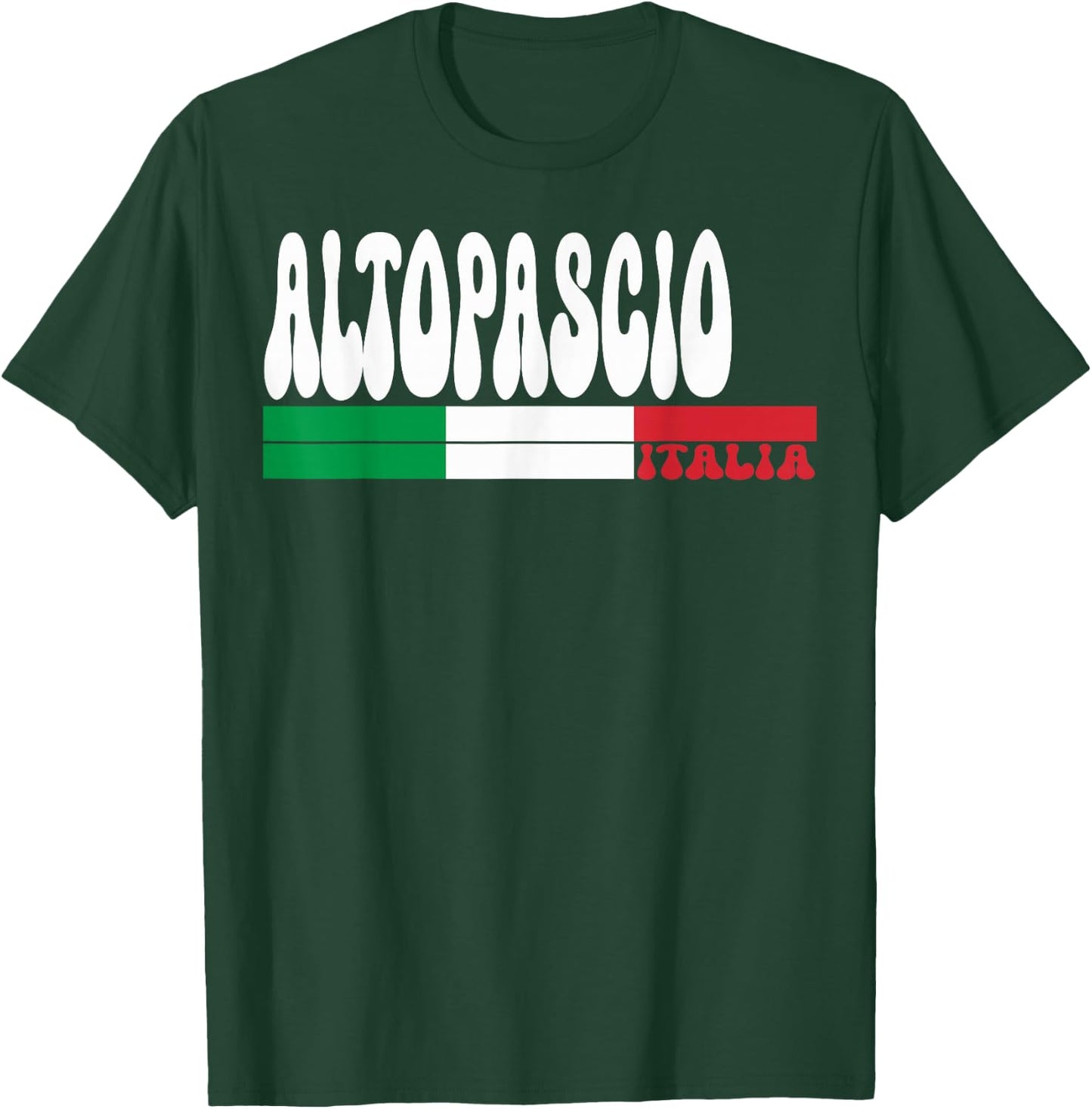 ALTOPASCIO City Italia Vintage Italy Flag for Travel Lovers T-Shirt - T-Shirt | Forest