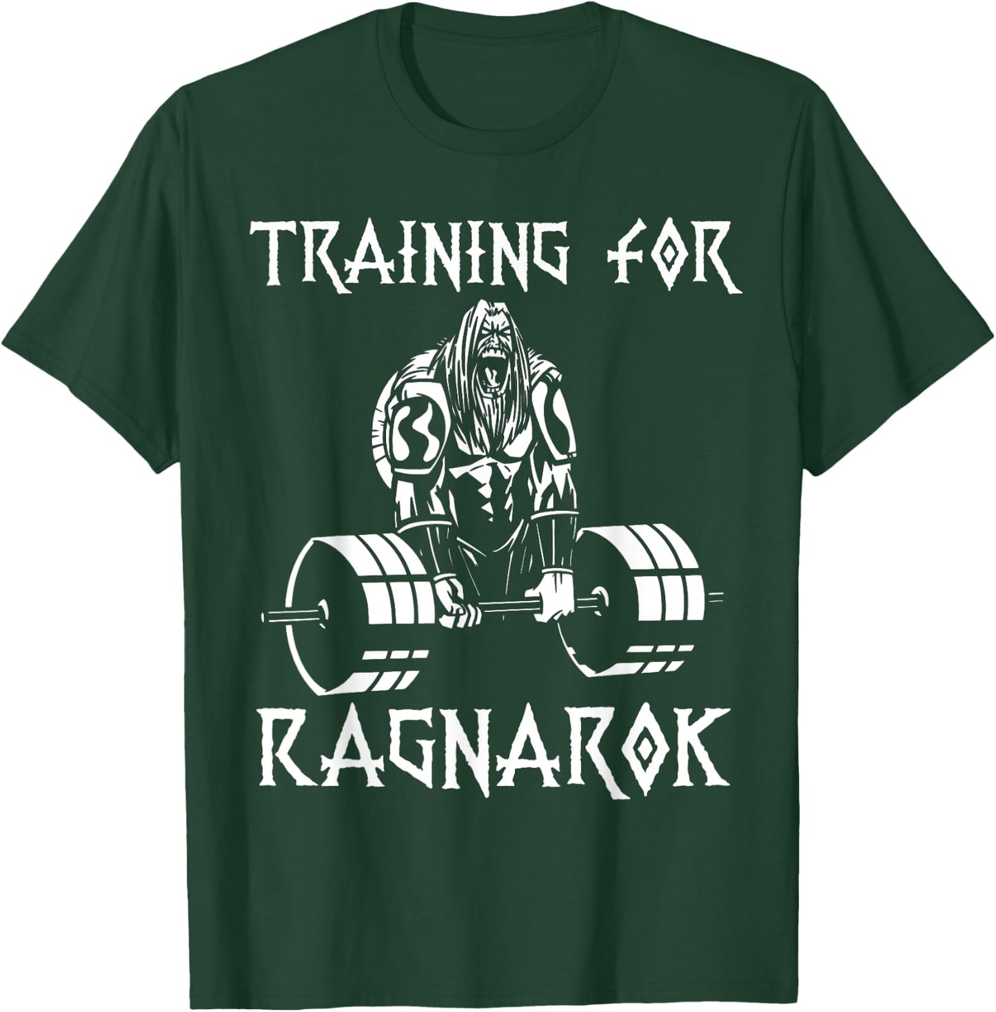 Vikings workout outfit deadlift nordic man gift T-Shirt - T-Shirt | Forest