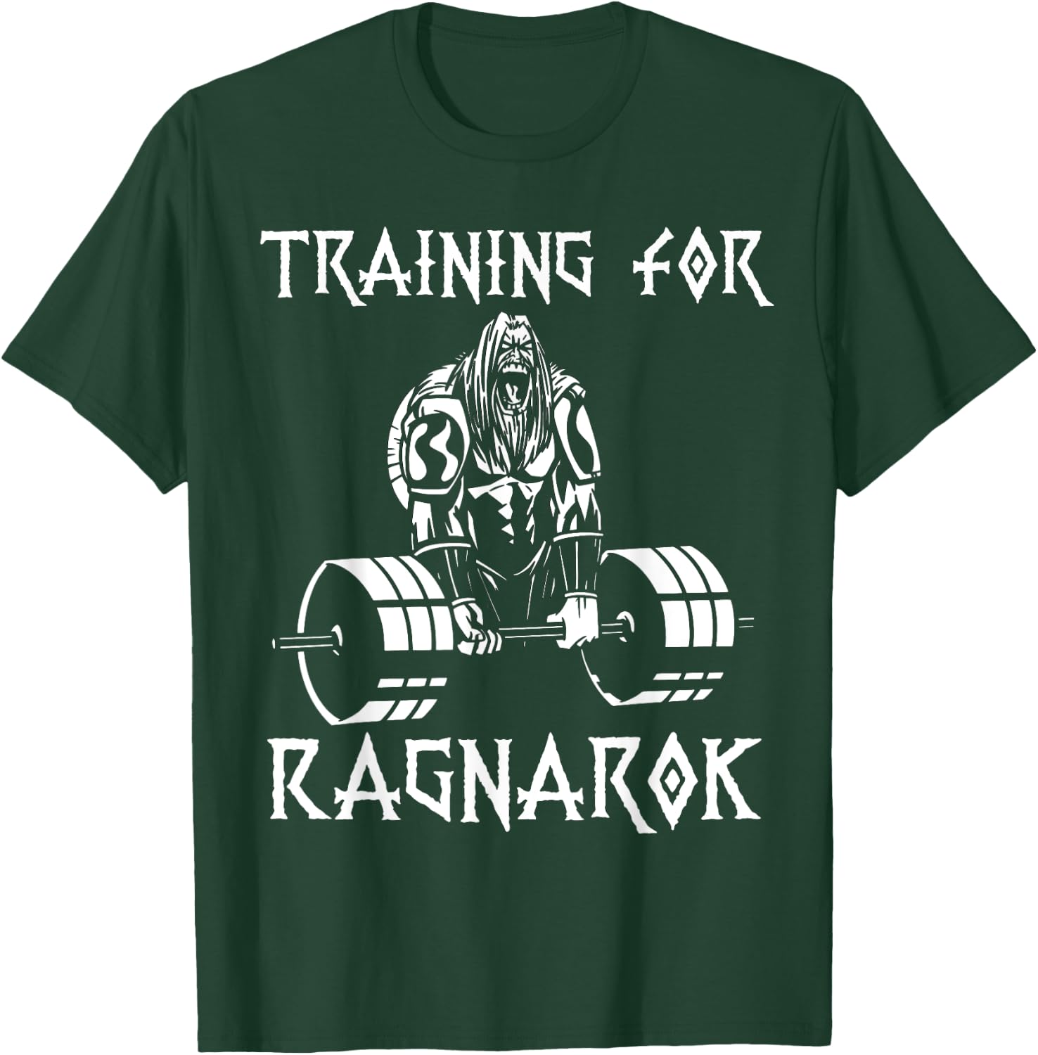 Vikings workout outfit deadlift nordic man gift T-Shirt - T-Shirt | Forest