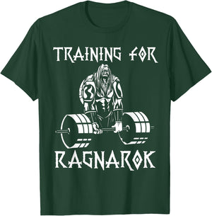 Vikings workout outfit deadlift nordic man gift T-Shirt - T-Shirt | Forest
