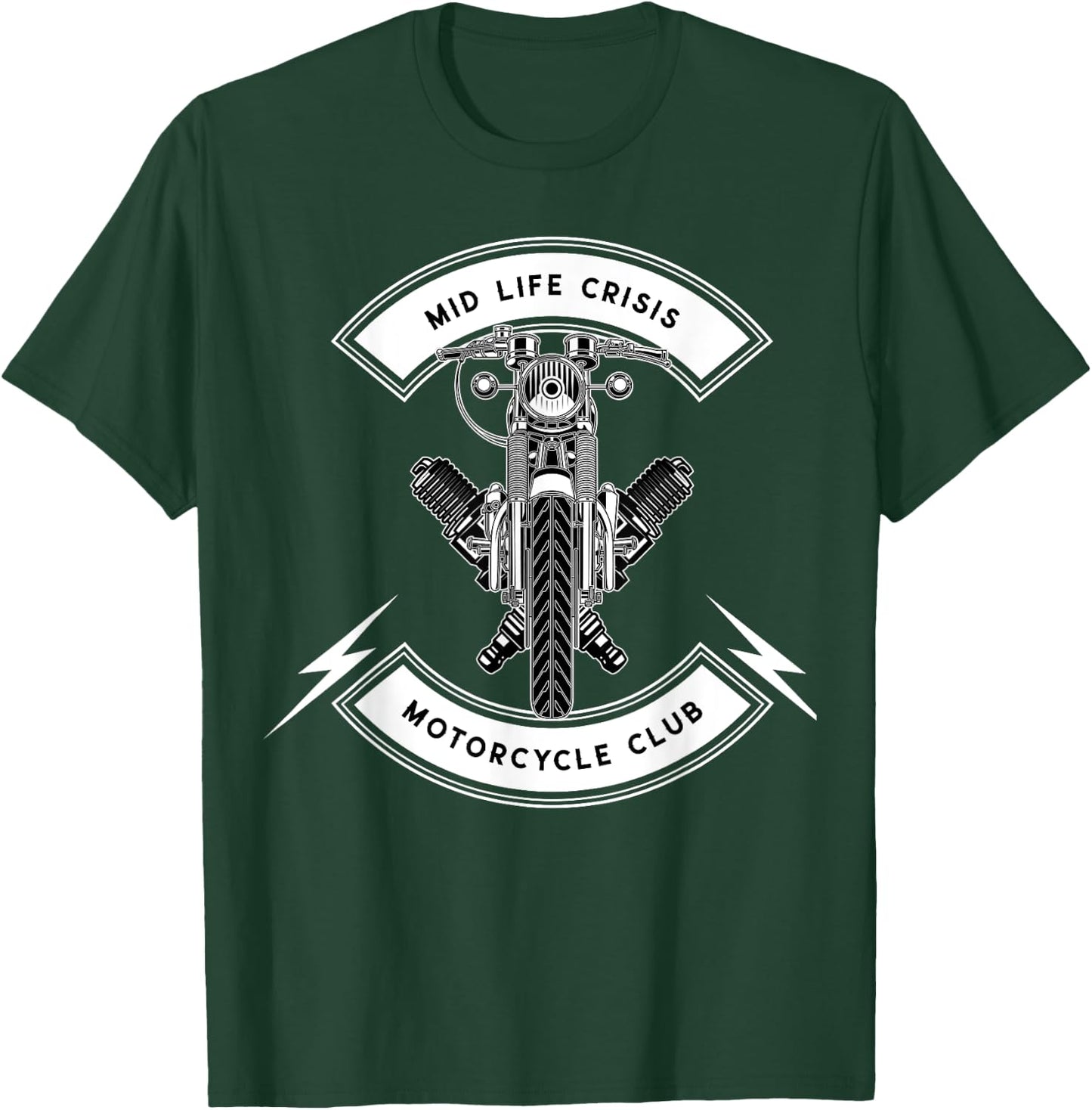 Mid Life Crisis Motorcycle Club Funny T-Shirt - T-Shirt | Forest