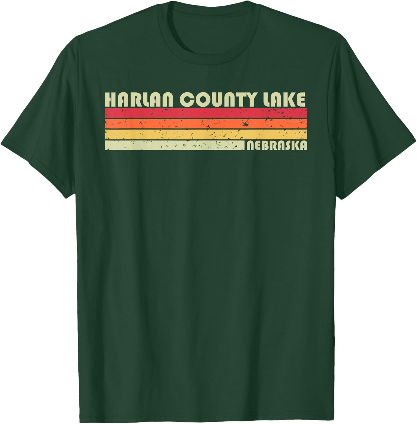 HARLAN COUNTY LAKE NEBRASKA Funny Fishing Summer Gift T-Shirt - T-Shirt | Forest