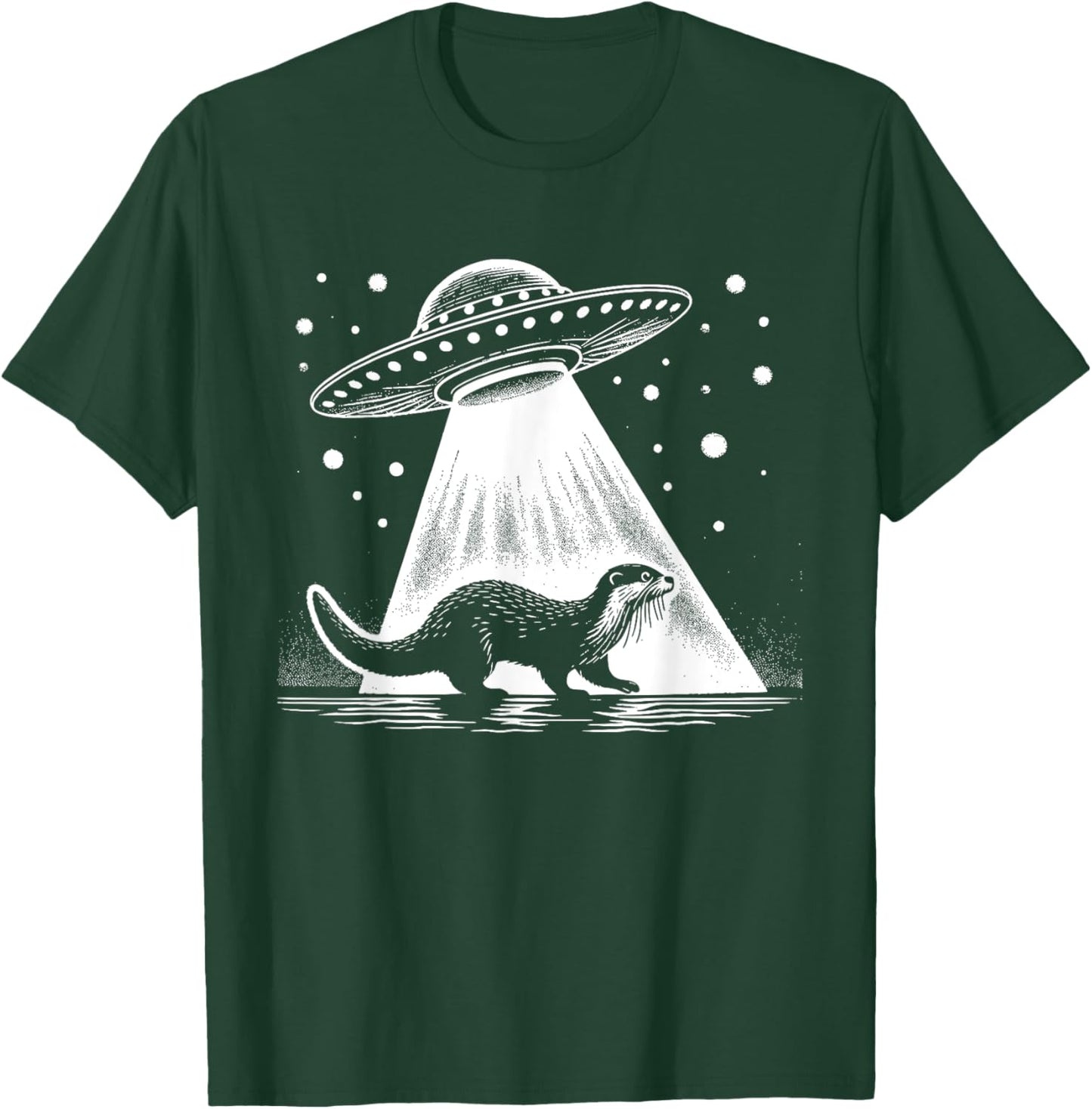 Otter Dad Mom Lover - Funny Alien UFO T-Shirt - T-Shirt | Forest