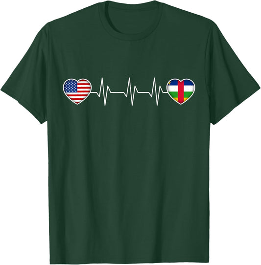 Central African Republic & USA T-Shirt - T-Shirt | Forest