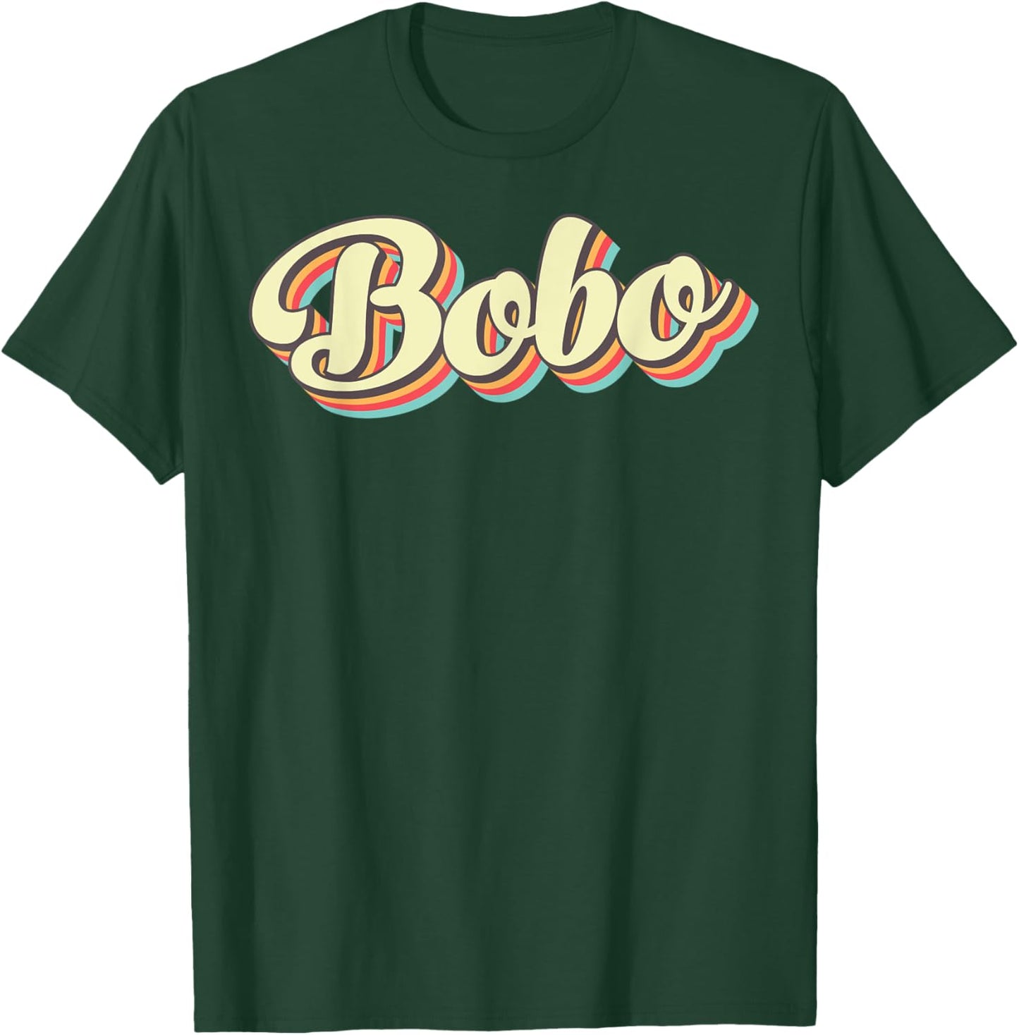 Bobo Retro Art Baseball Schrift Vintage T-Shirt - T-Shirt | Forest