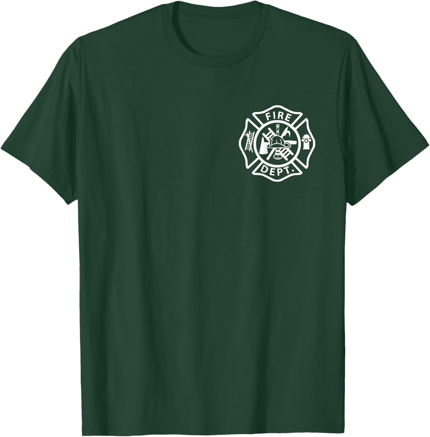Fire Department Logo Uniform Fireman Symbol Firefighter Gear T-Shirt - T-Shirt | Forest