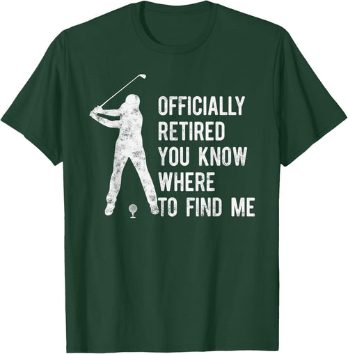 Officially Retired Gift Golf Dad Golfing Retirement Golfer