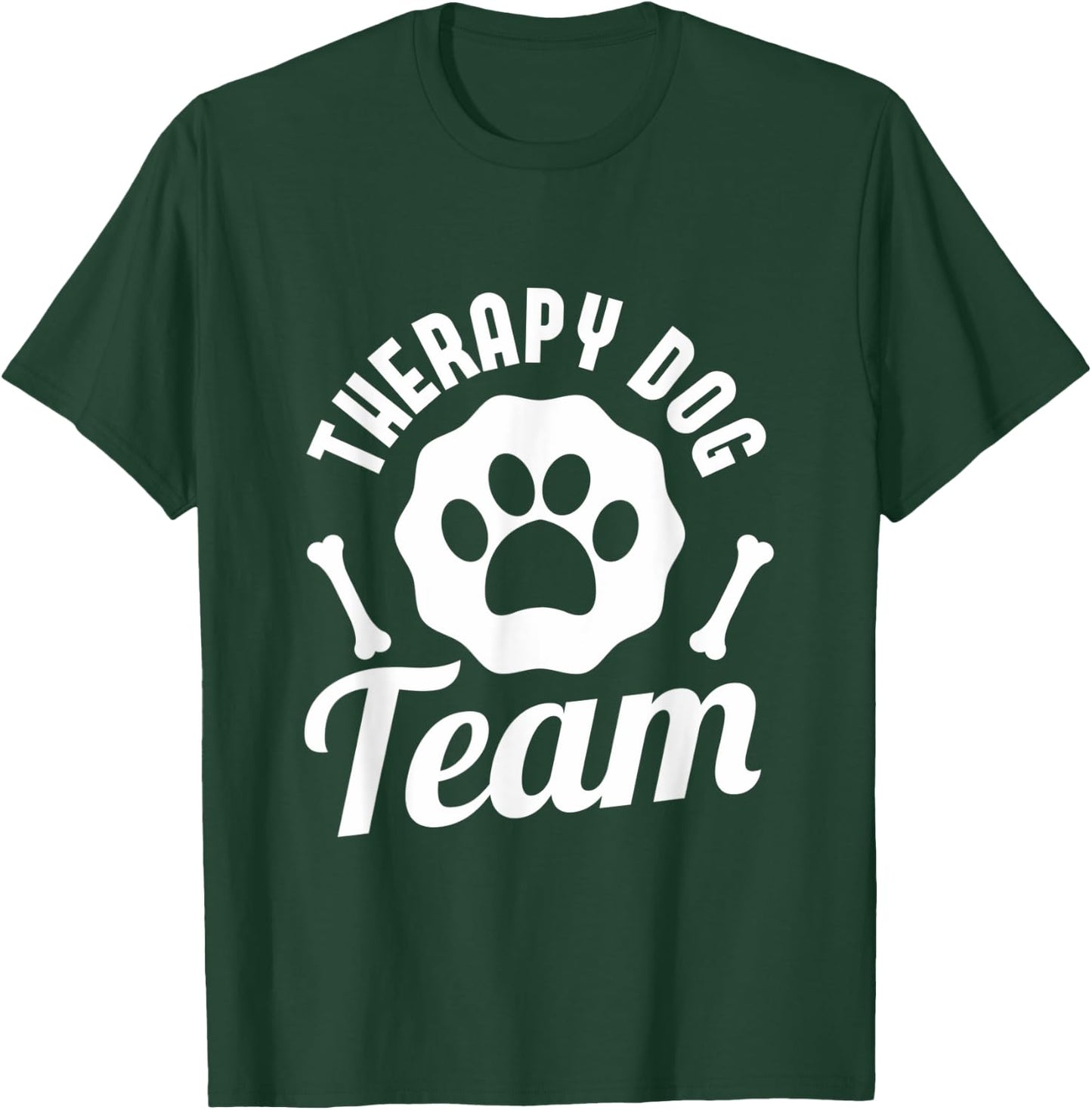 Therapy Dog Team | For Team Visits To School & Library T-Shirt - T-Shirt | Forest