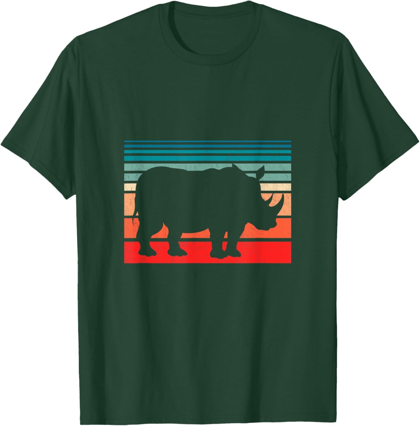 Retro Rhino T-Shirt - T-Shirt | Forest