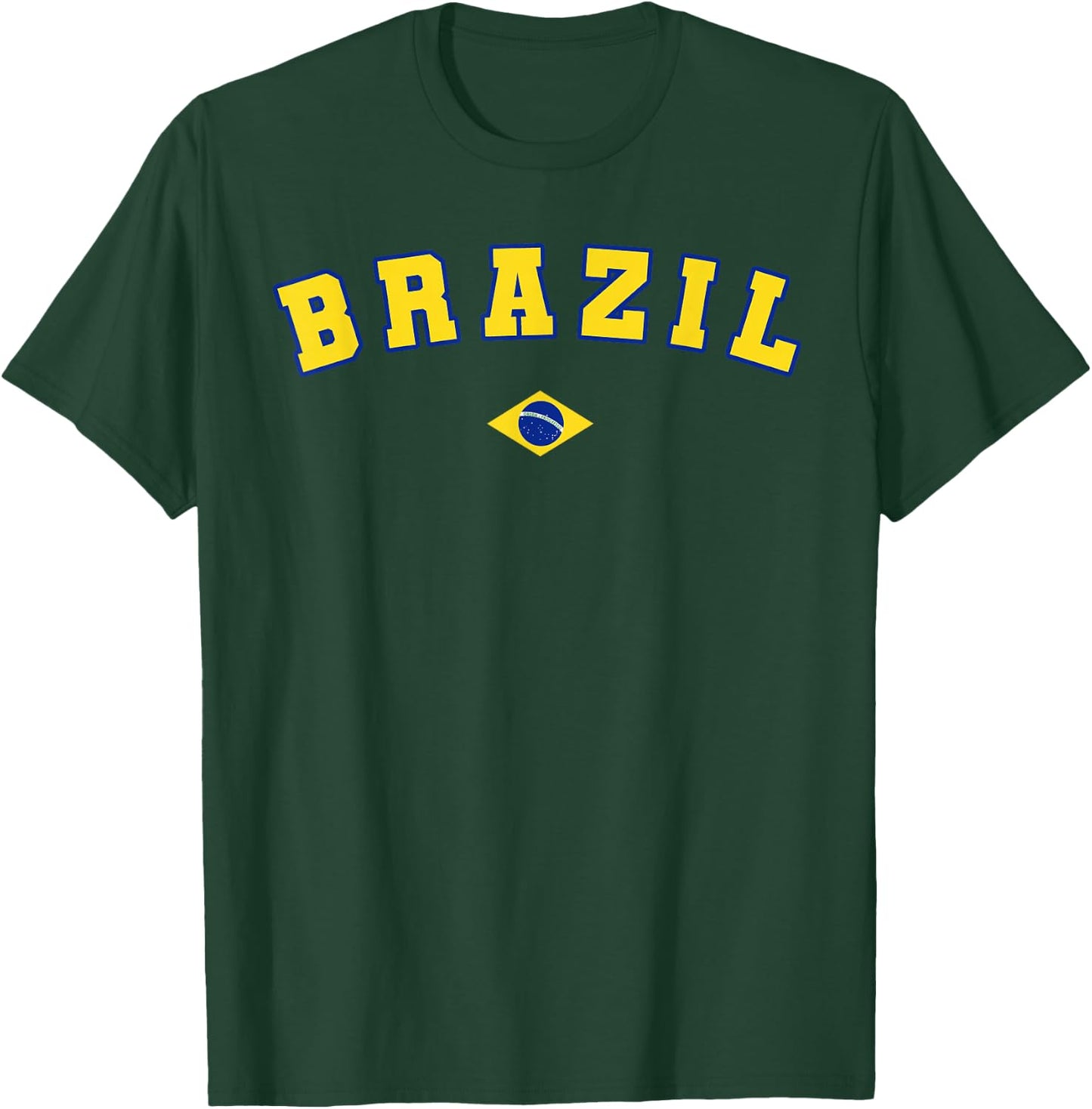 Brazil Gift Brazilian Brasil Flag Vintage brasileiro T-Shirt - T-Shirt | Forest