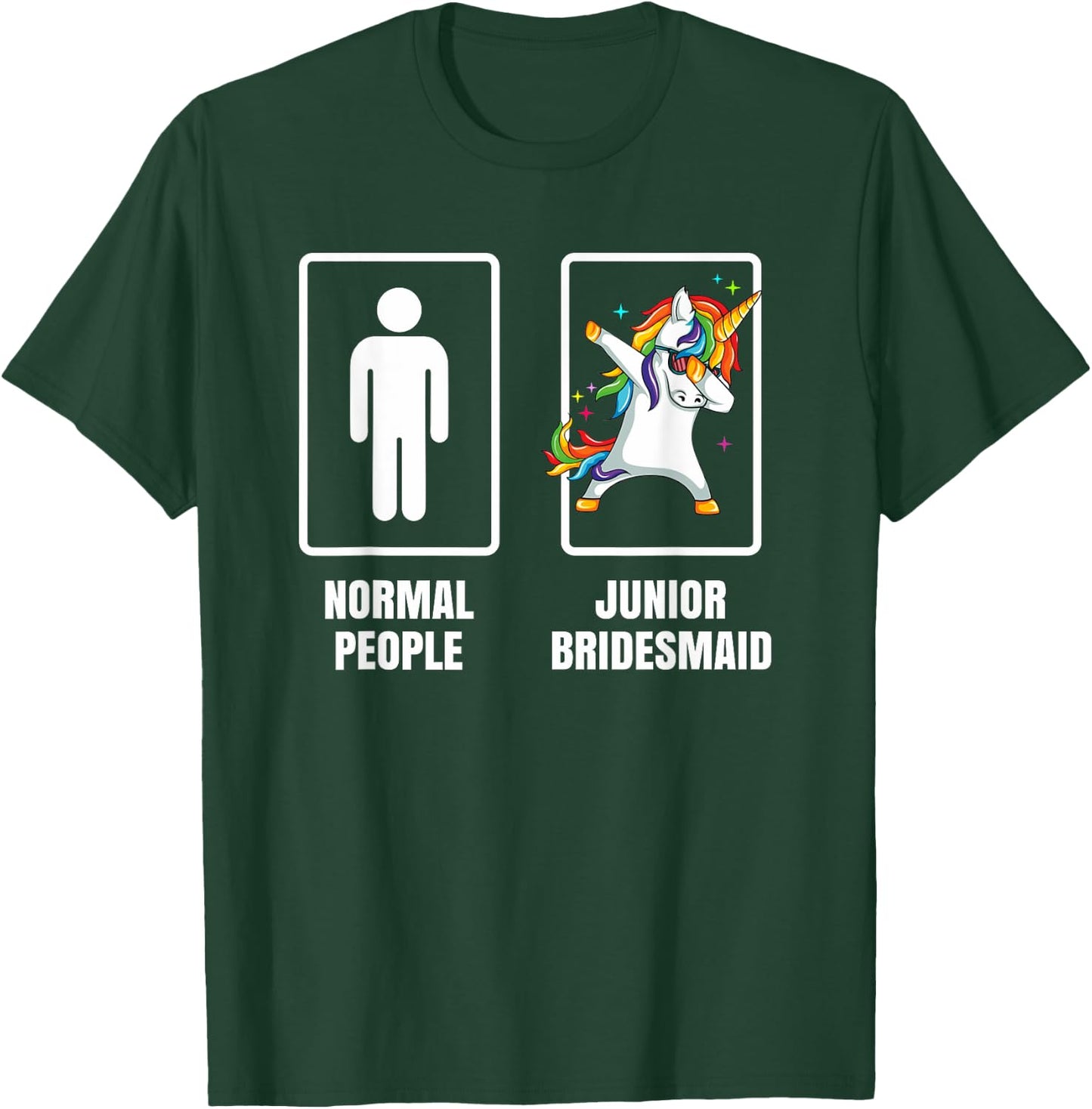 Dabbing Unicorn Kids Junior Bridesmaid Wedding Sunglasses T-Shirt - T-Shirt | Forest