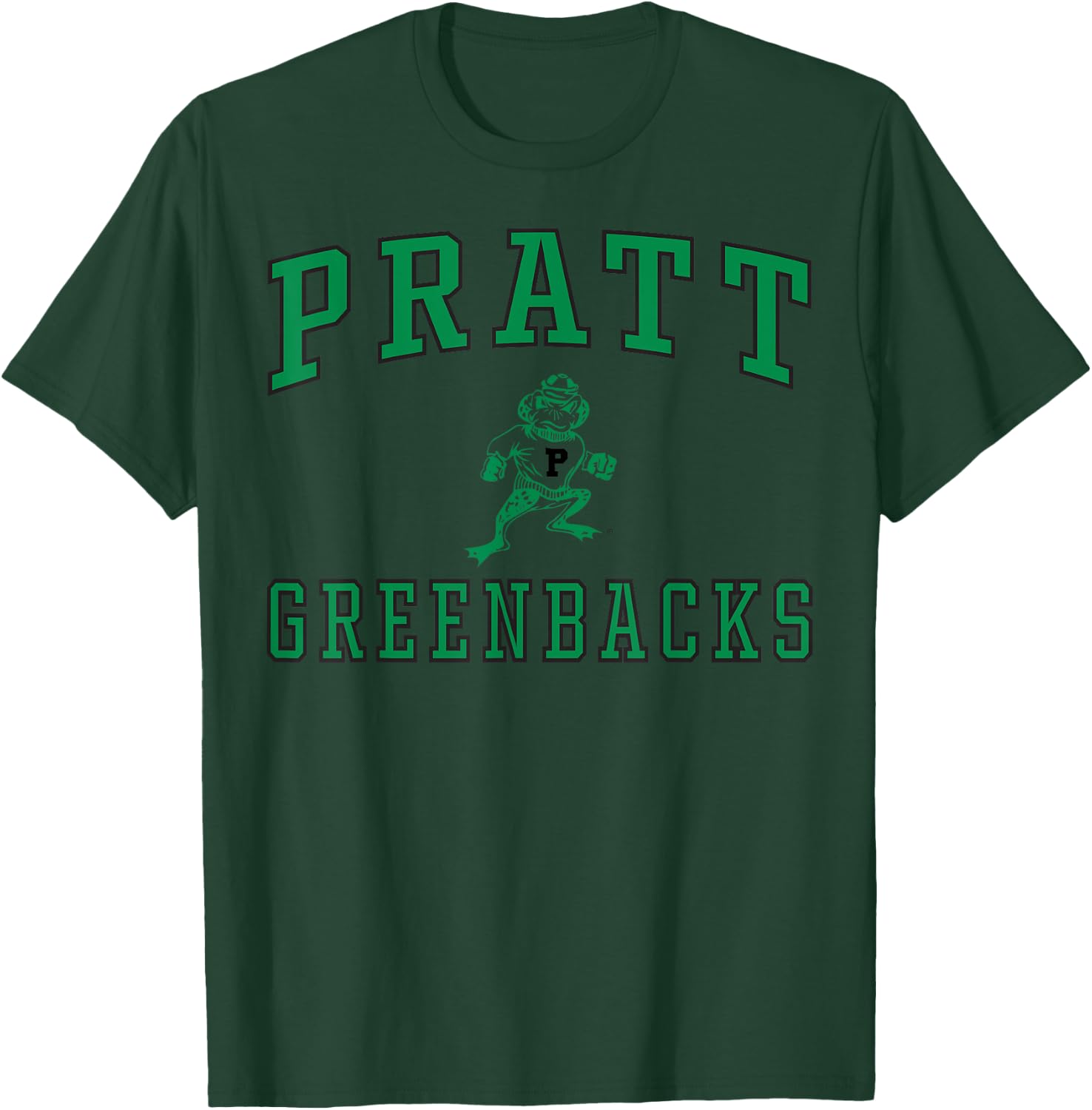 Pratt High School Greenbacks C1 T-Shirt - T-Shirt | Forest