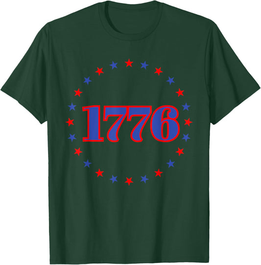 1776 American Revolutiont – Patriotic Vintage USA T-Shirt - T-Shirt | Forest