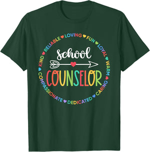 School Counselor Appreciation Gifts Counselor Gift T-Shirt - T-Shirt | Forest