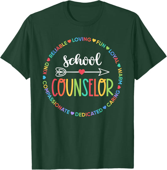 School Counselor Appreciation Gifts Counselor Gift T-Shirt - T-Shirt | Forest