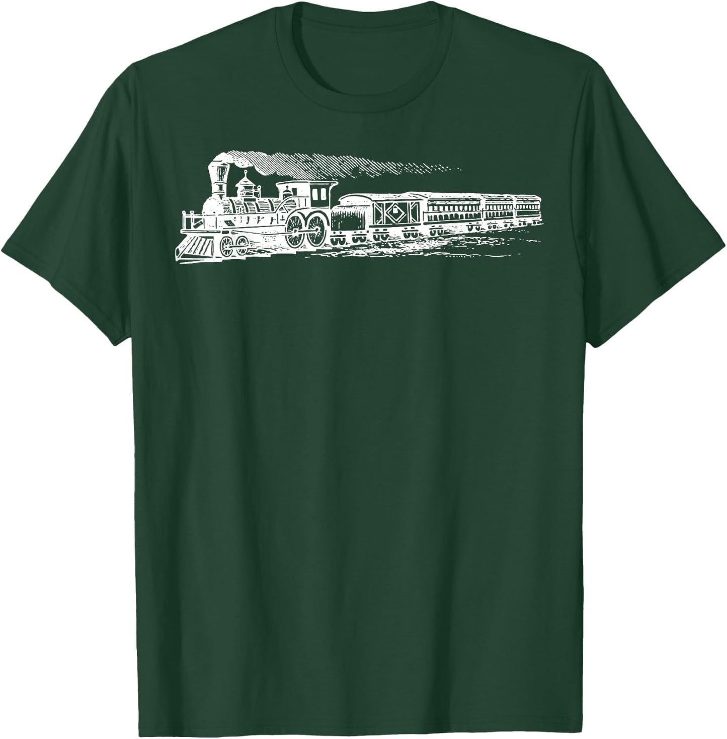 Sheldon Retro Vintage Train Locomotive Engineering Teacher Men Women Girls Kids T-Shirt - T-Shirt | Forest