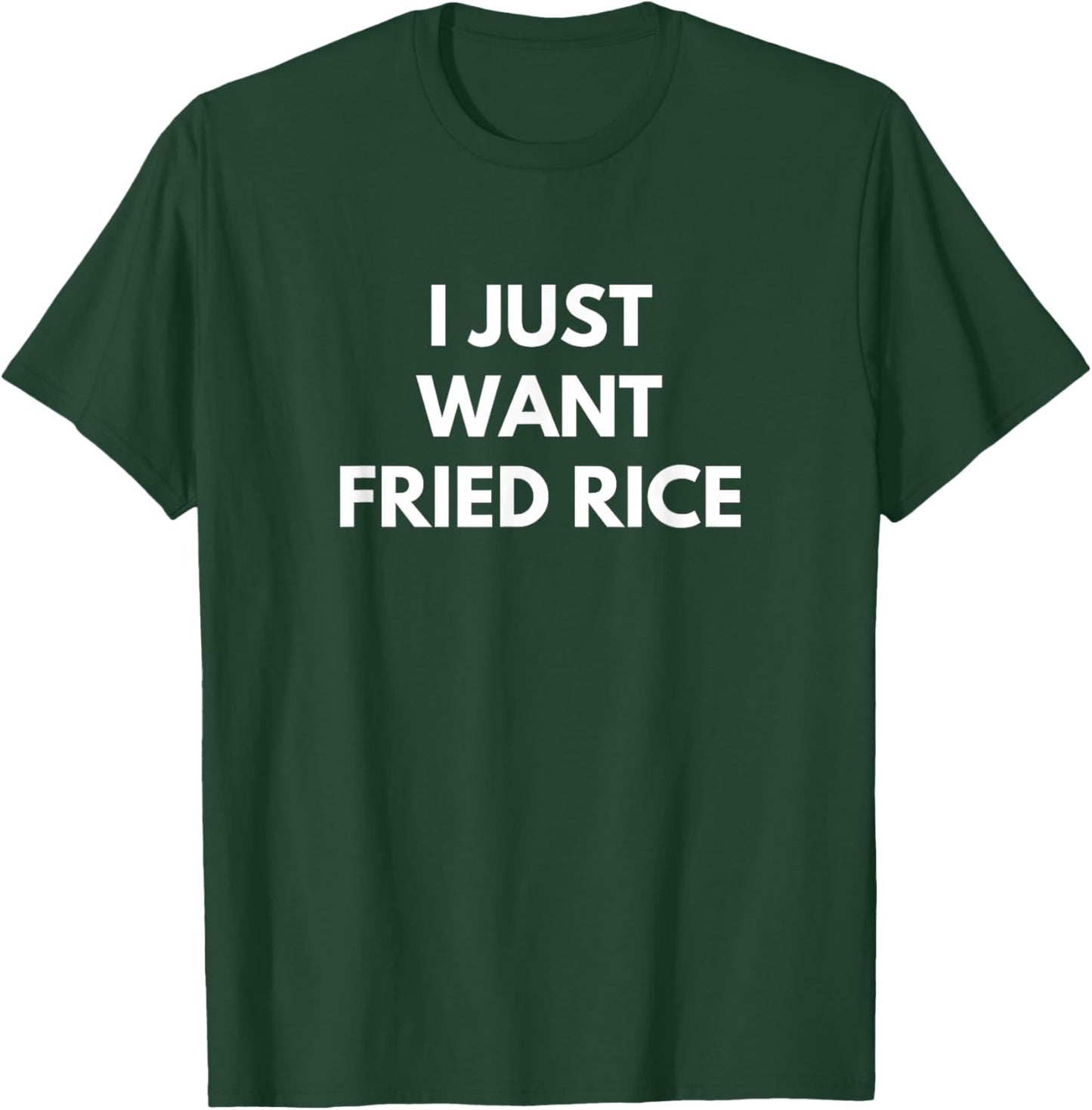 I Just Want Fried Rice Chinese Food funny humor joke Text T-Shirt - T-Shirt | Forest