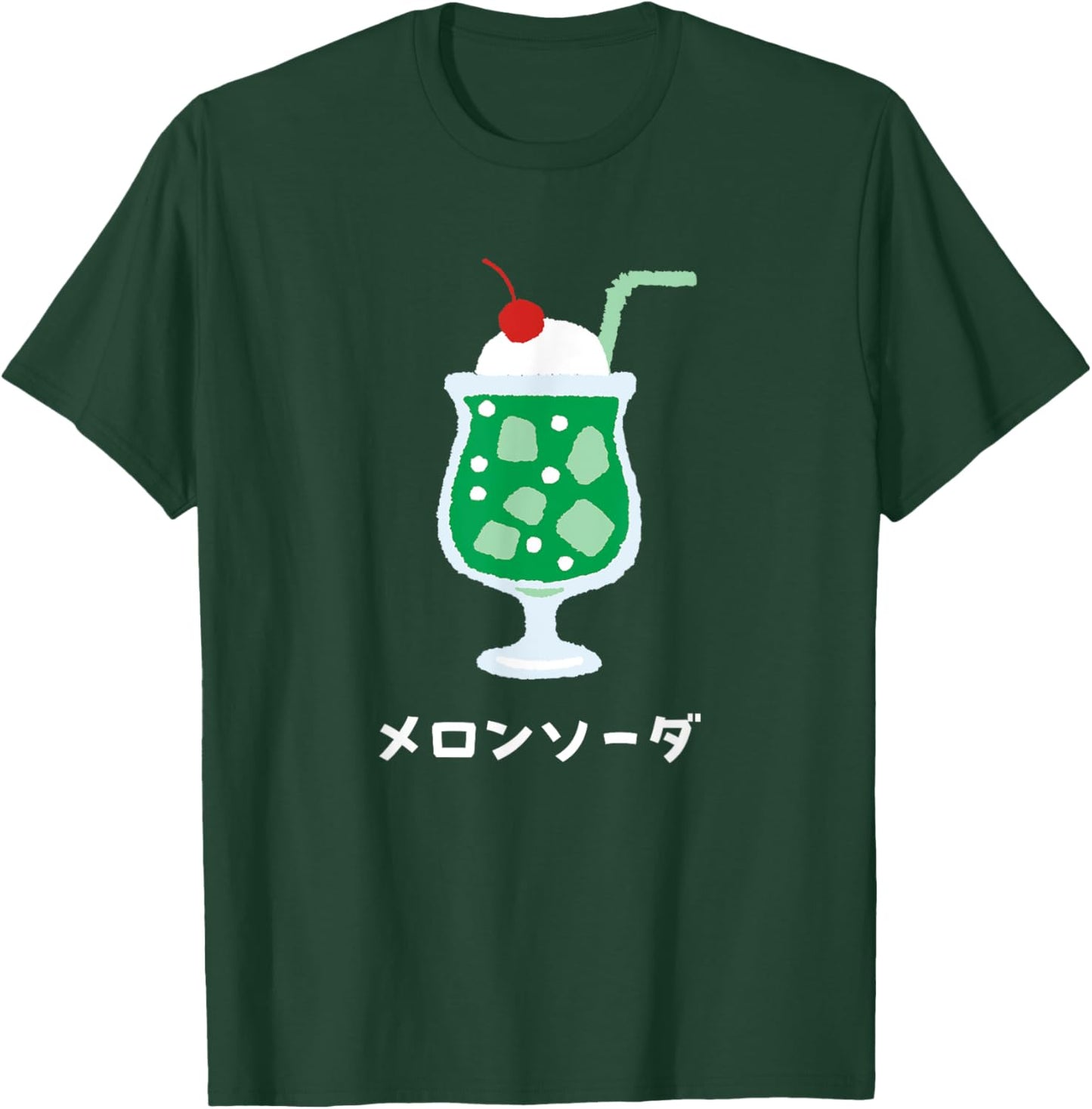 Retro Japanese Green Melon Soda Juice Drink Japan 70s 80s T-Shirt - T-Shirt | Forest