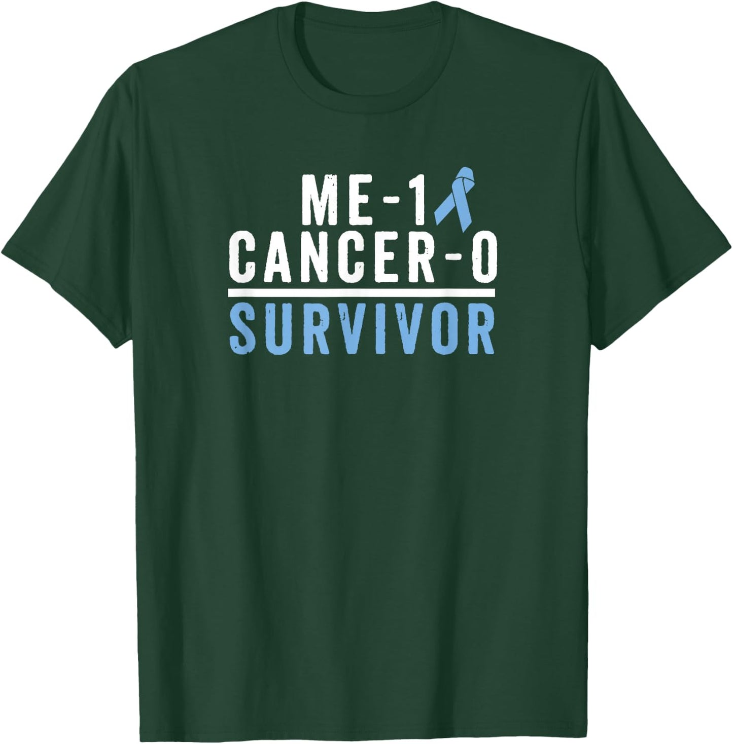 Prostate Cancer Survivor T Shirt Awareness Gift Blue Ribbon T-Shirt - T-Shirt | Forest