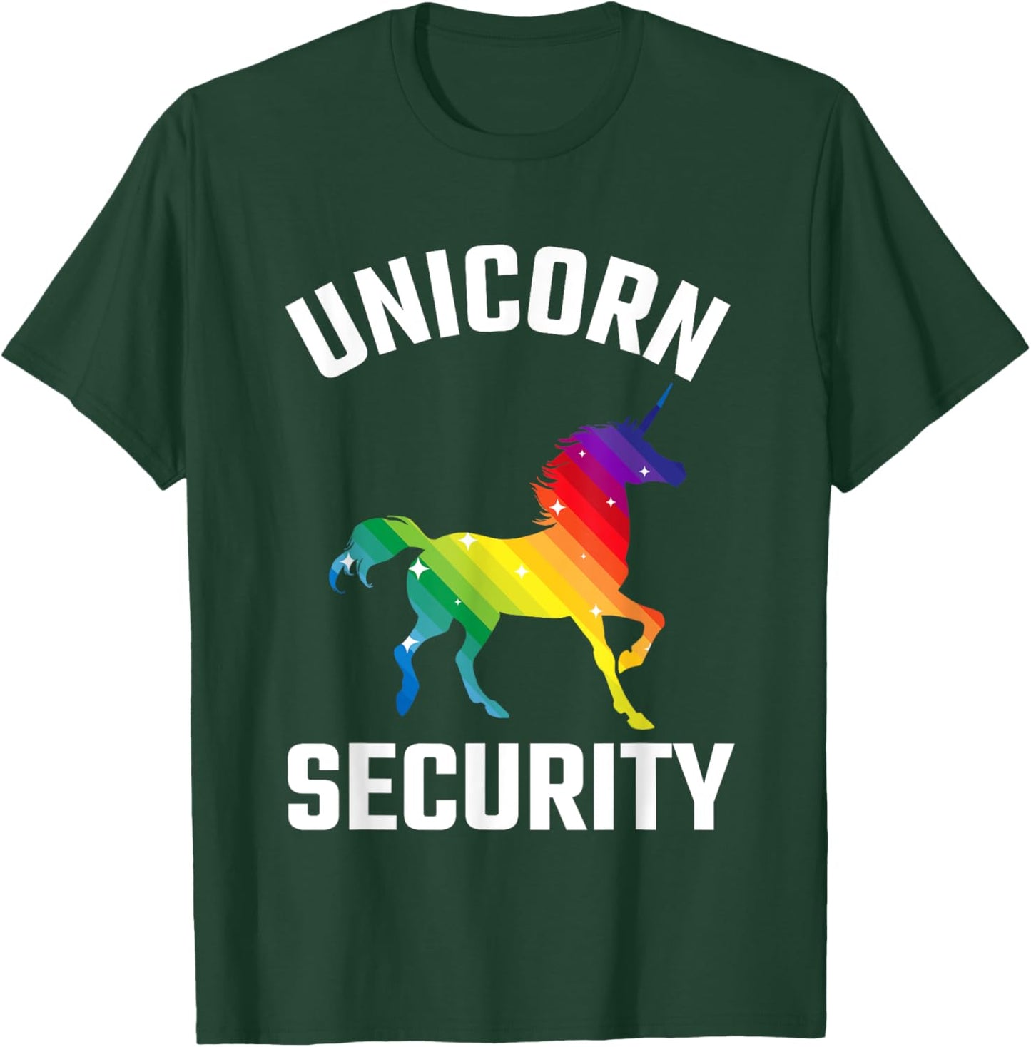 Unicorn Security Costume Party Outfit Kids Adult Cute Funny T-Shirt - T-Shirt | Forest