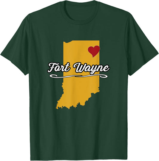 City of Fort Wayne Indiana | Hoosier Novelty Merch Gift T-Shirt - T-Shirt | Forest