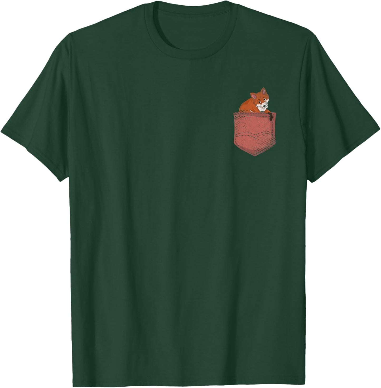 Fox Lover Cute Wildlife Pocket Forest Animal Fox T-Shirt - T-Shirt | Forest