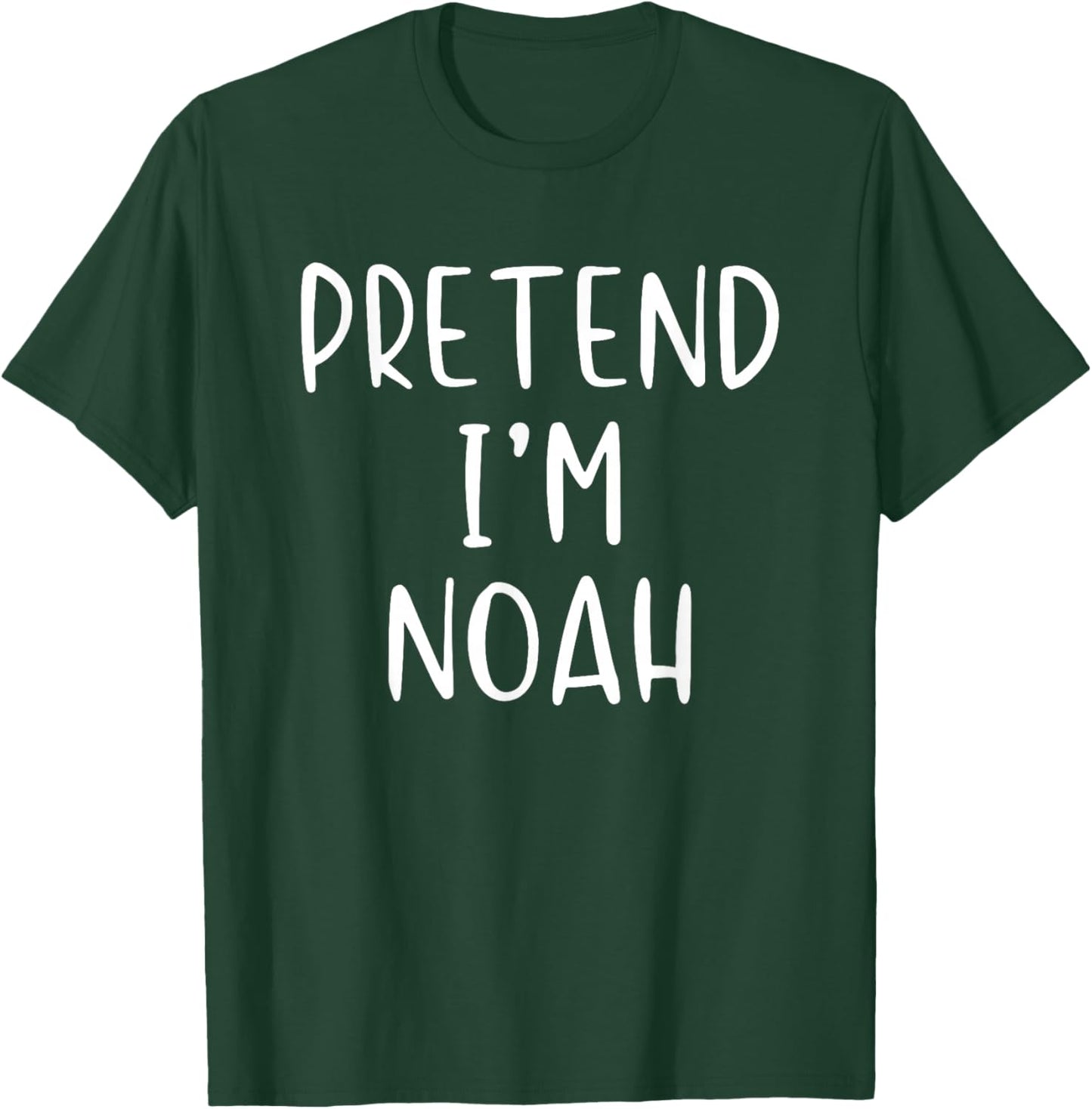 Pretend I'm Noah Costume Halloween Funny Simple Adult Kid T-Shirt - T-Shirt | Forest