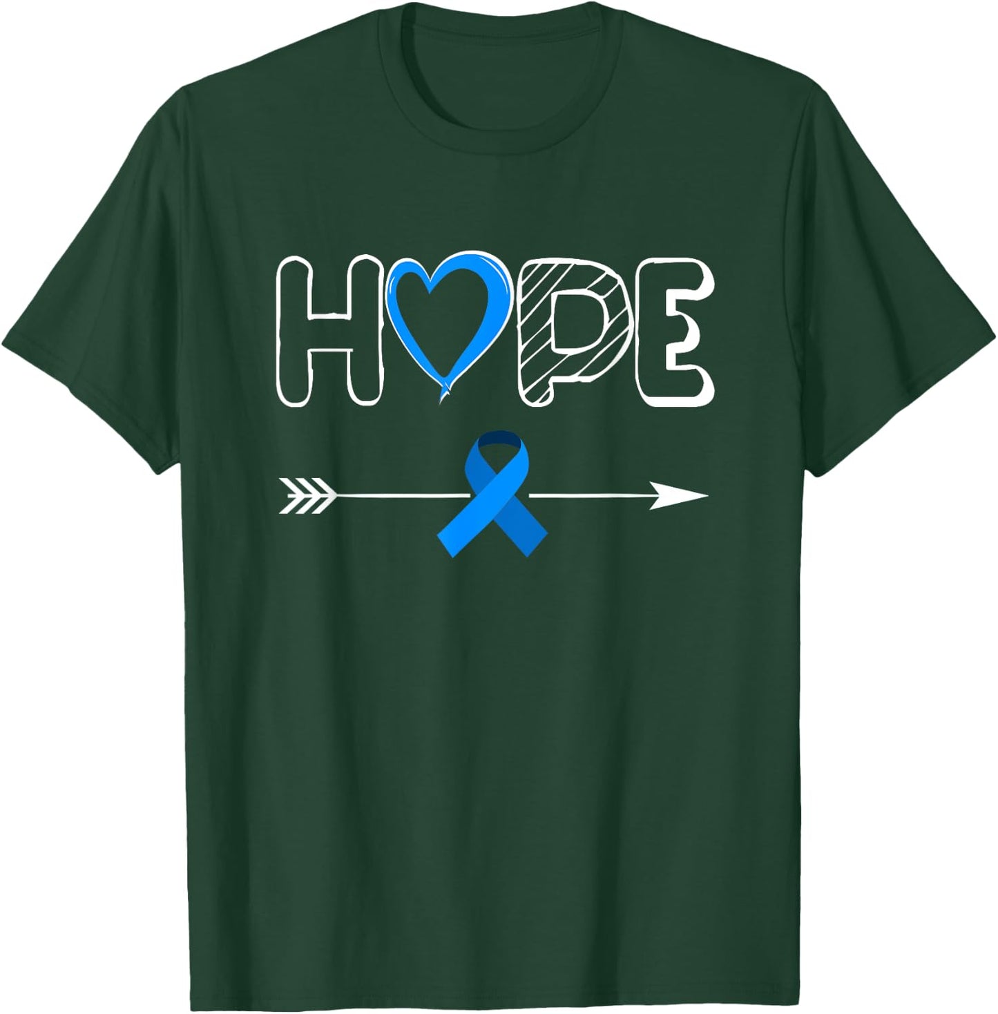 Child Abuse Awareness Shirts Hope Blue Ribbon Shirt T-Shirt - T-Shirt | Forest