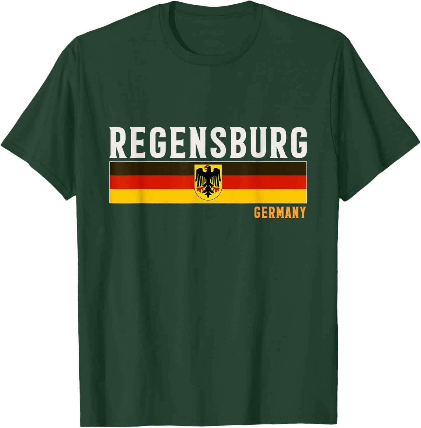 Regensburg City In Germany, Germany Flag T-Shirt - T-Shirt | Forest