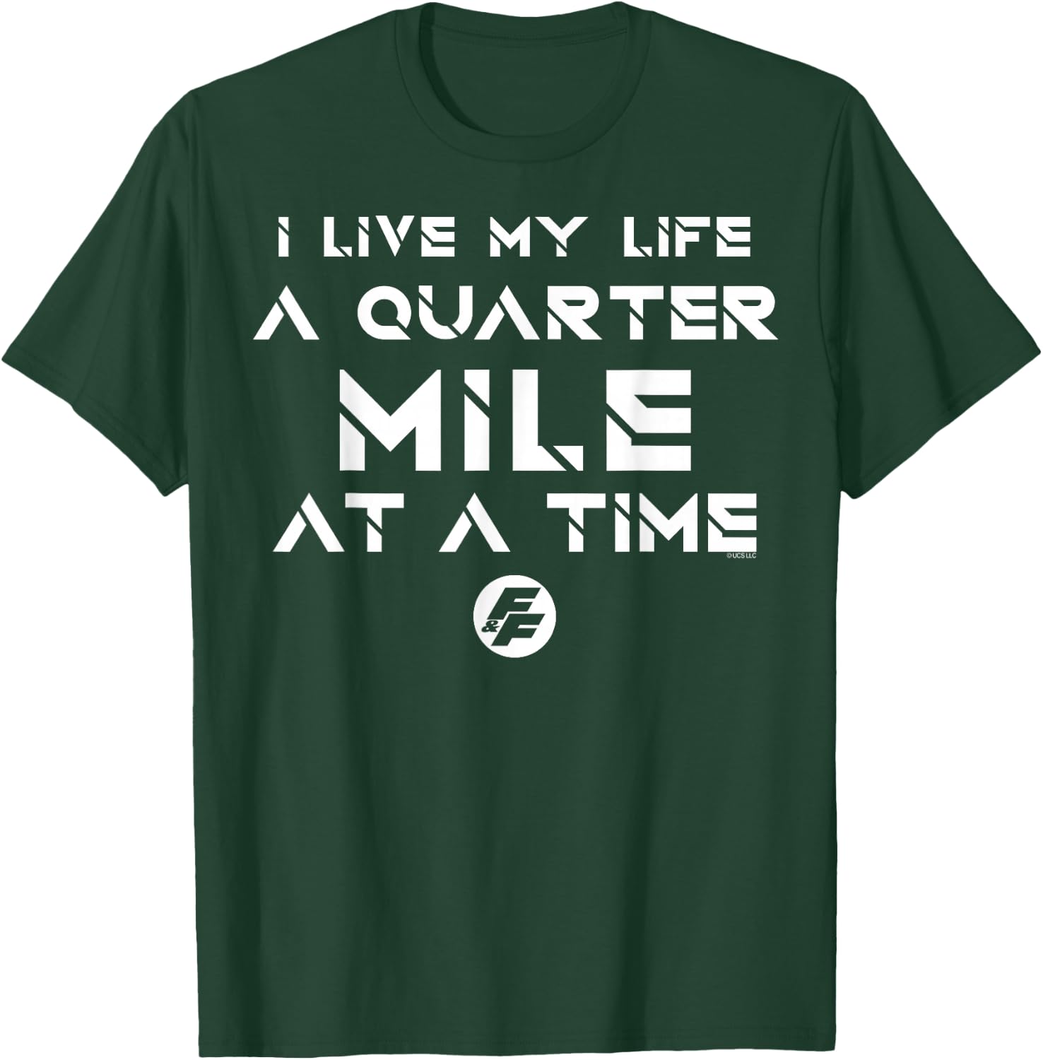 Fast & Furious Life at A Quarter Mile at A Time Word Stack T-Shirt - T-Shirt | Forest