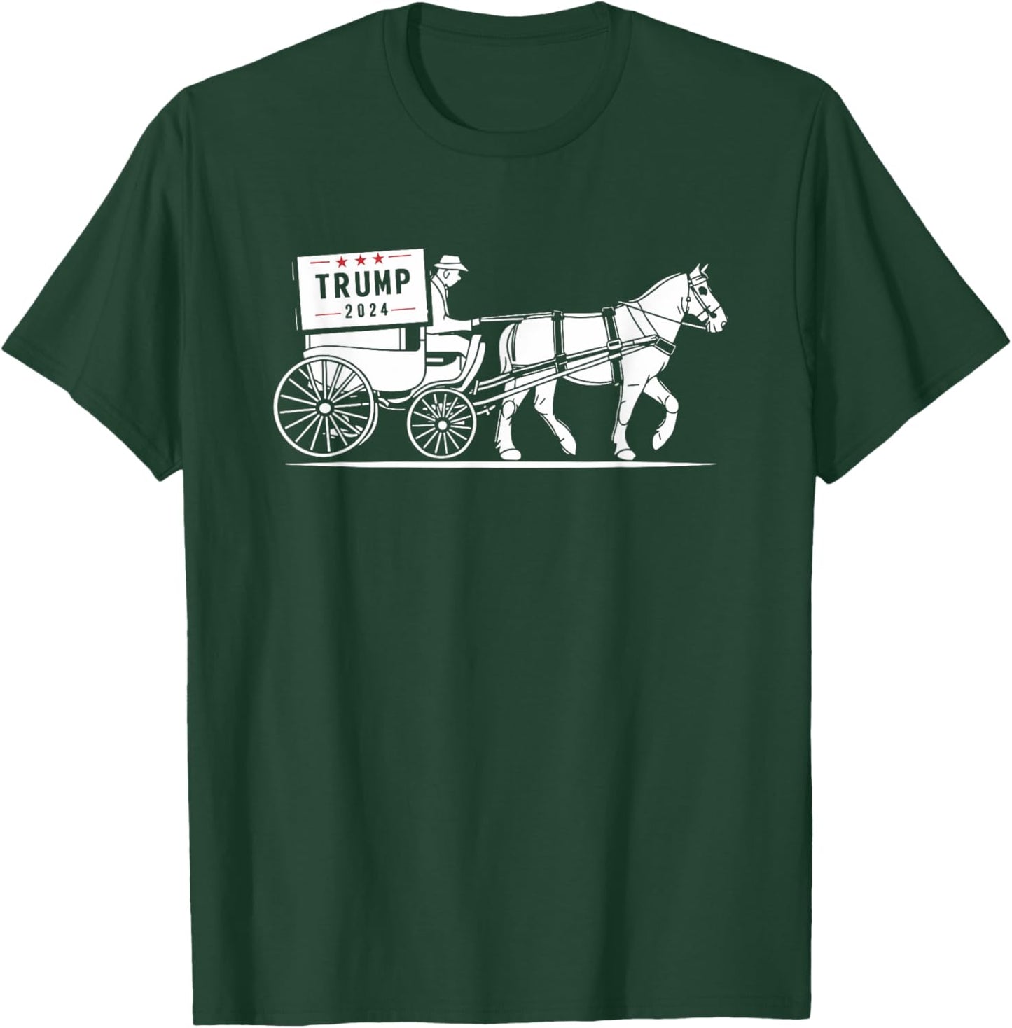 Amish Horse and Buggy Trump Supporter Election T-Shirt - T-Shirt | Forest