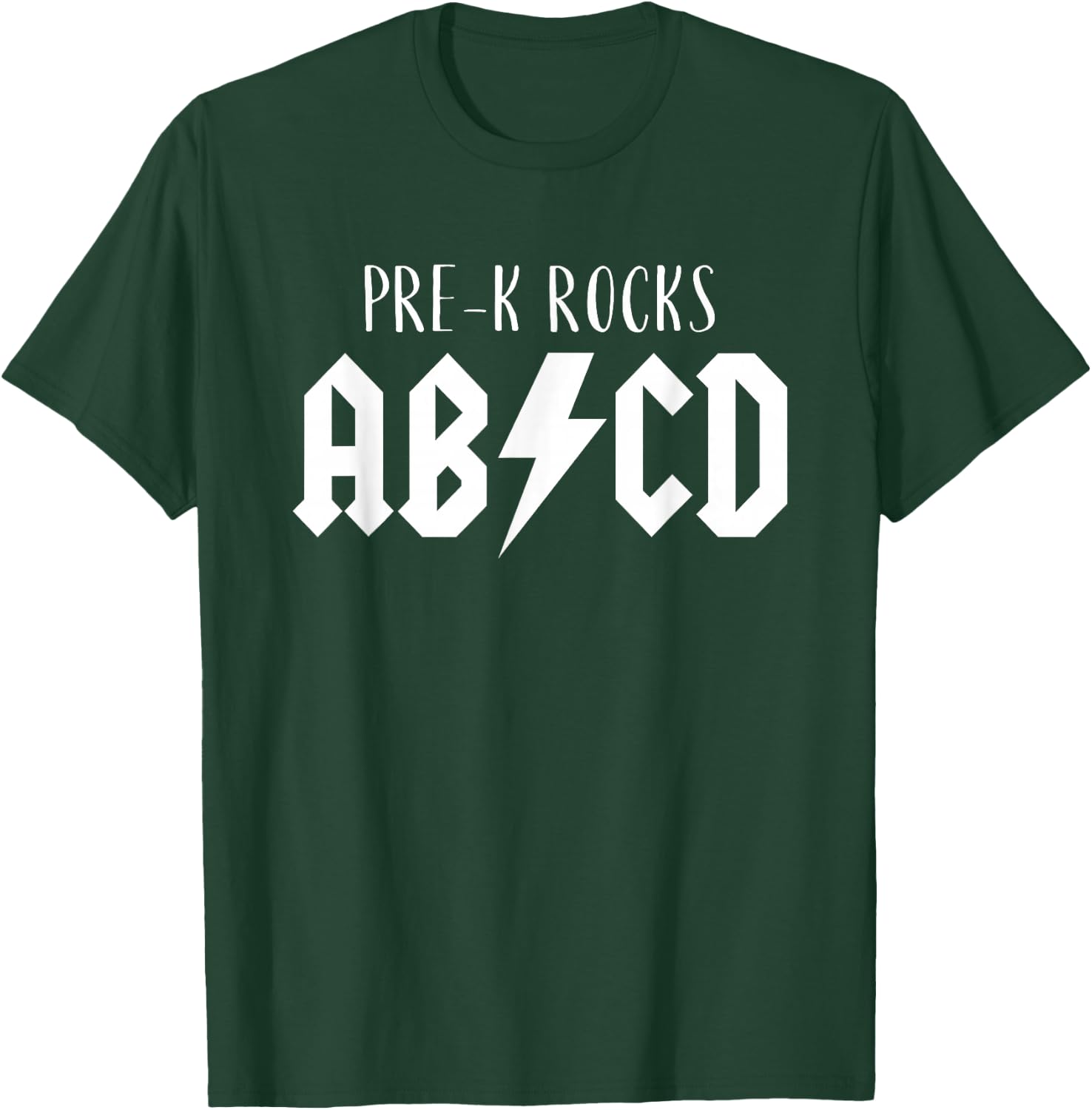 Pre K Rocks Prek Teacher Back to School Funny ABCD Rock T-Shirt - T-Shirt | Forest