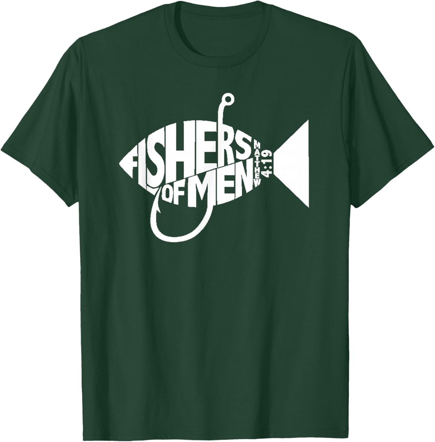 Matching Church Christian Group Bible Verse Fishers of Men T-Shirt - T-Shirt | Forest
