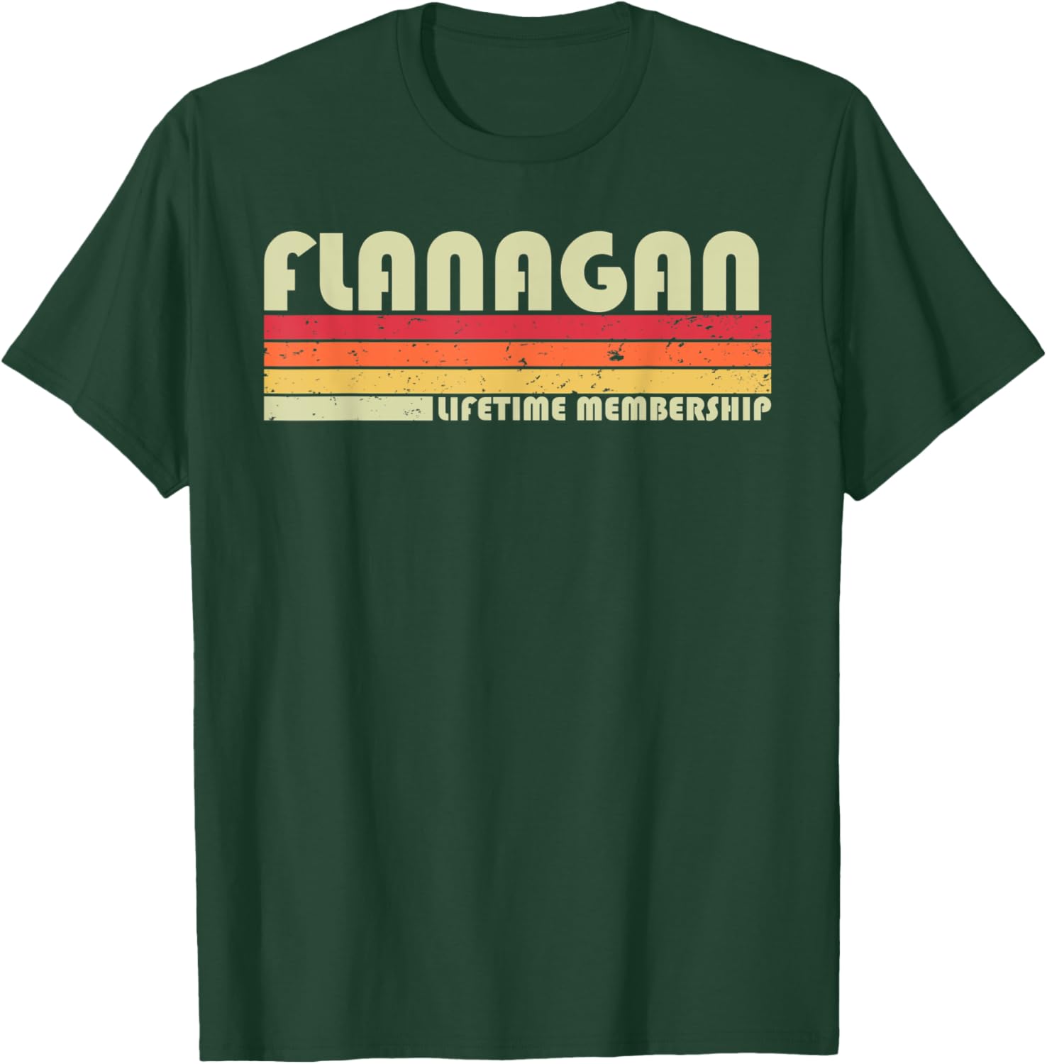 FLANAGAN Surname Funny Retro Vintage 90s Birthday Reunion T-Shirt - T-Shirt | Forest