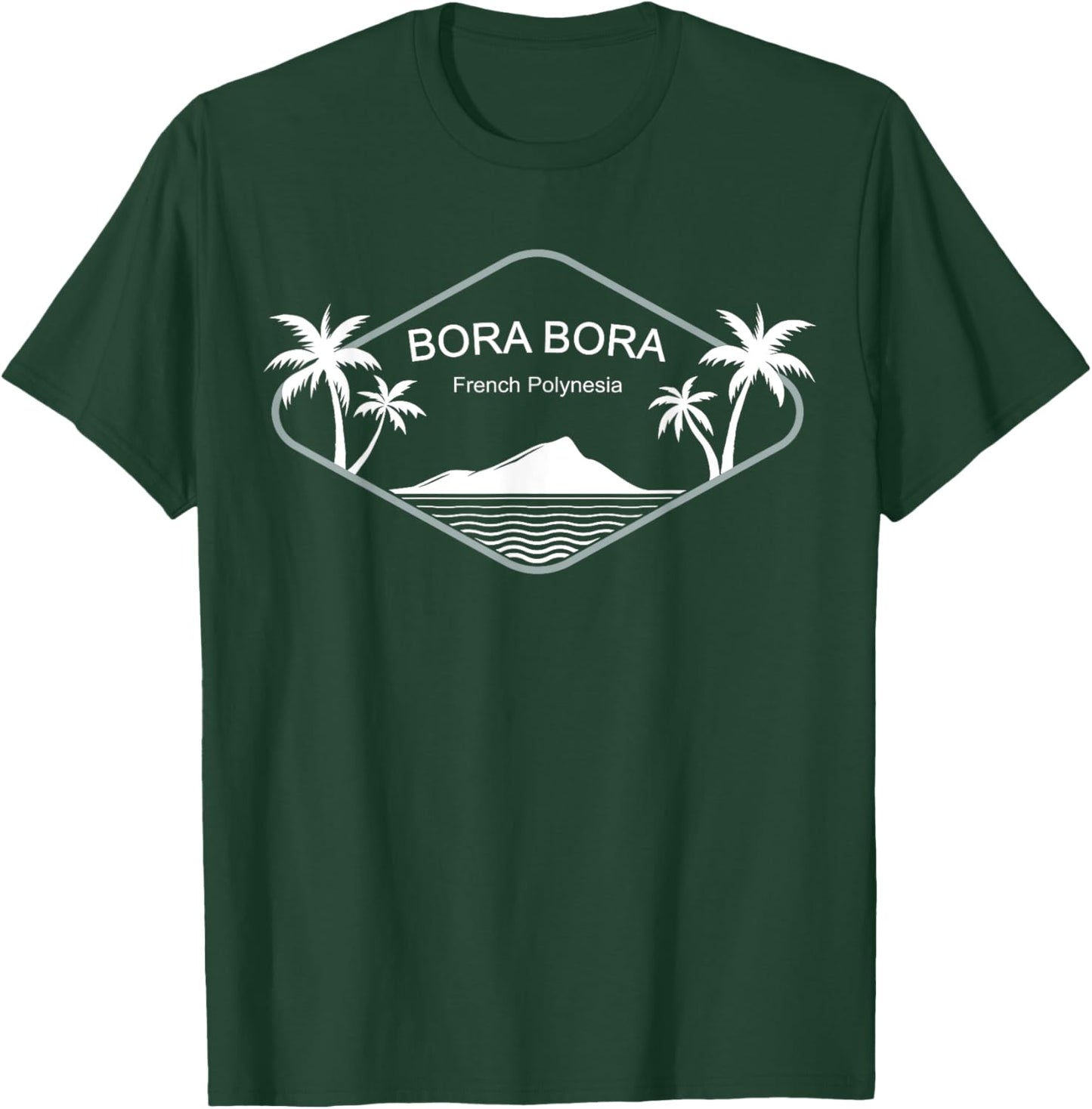 Bora Bora French Polynesia Souvenir Palms Beach Island Gift Men Women T-Shirt - T-Shirt | Forest