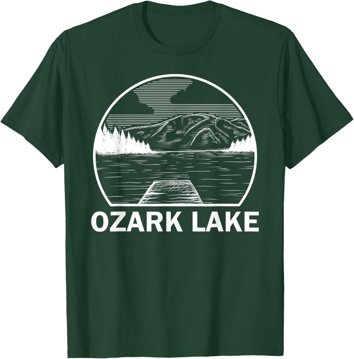 OZARK LAKE ARKANSAS Funny Fishing Camping Summer Gift T-Shirt - T-Shirt | Forest