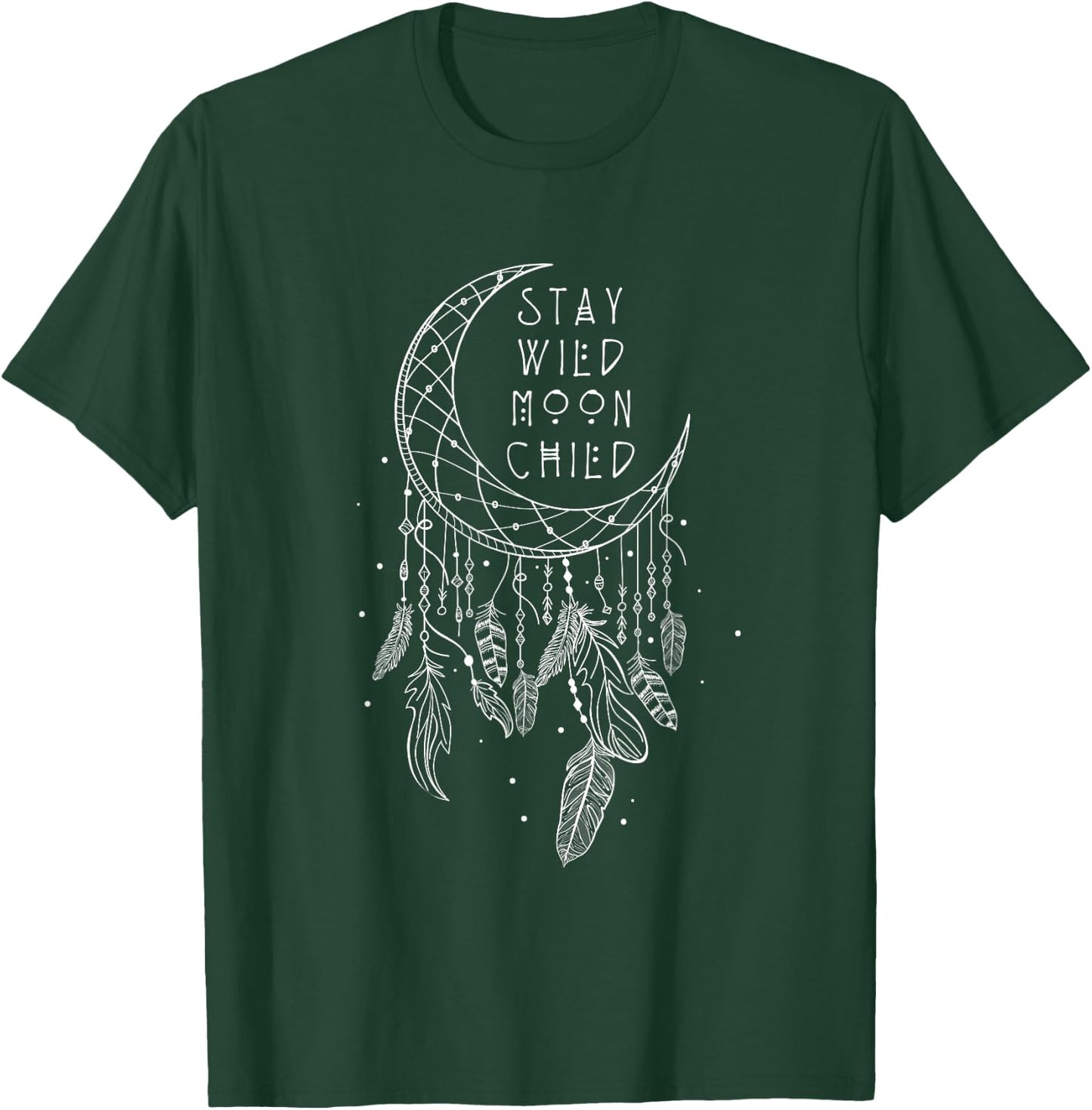 Stay Wild Moon Child Dream Catcher T-Shirt - T-Shirt | Forest