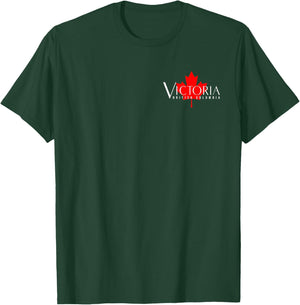 Victoria Bc Canada Maple Leaf Style T-Shirt - T-Shirt | Forest